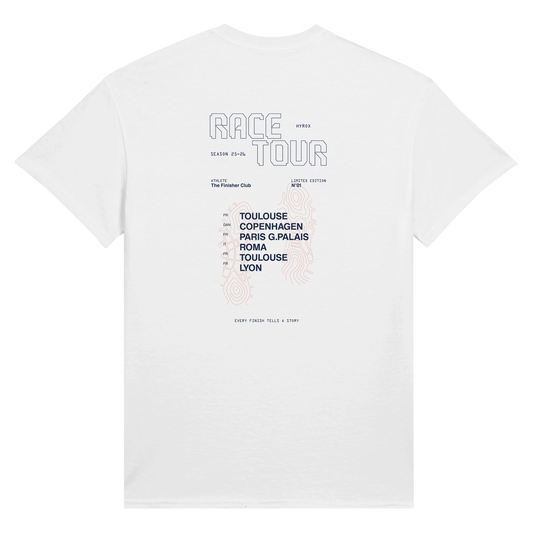 T-shirt Hyrox personnalisé blanc Race Tour