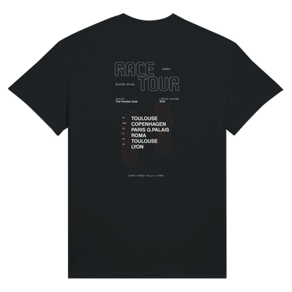 T-shirt Hyrox personnalisé noir Race Tour